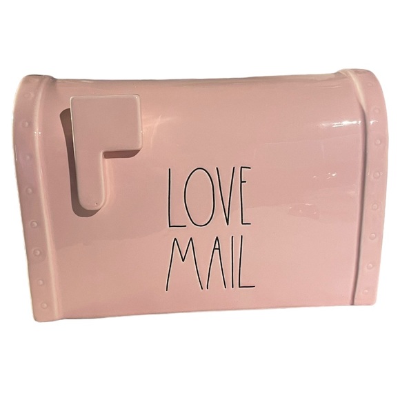 Rae Dunn Love Mail Valentines Ceramic Pink Mail Box Anniversary Soulmate - Picture 3 of 14